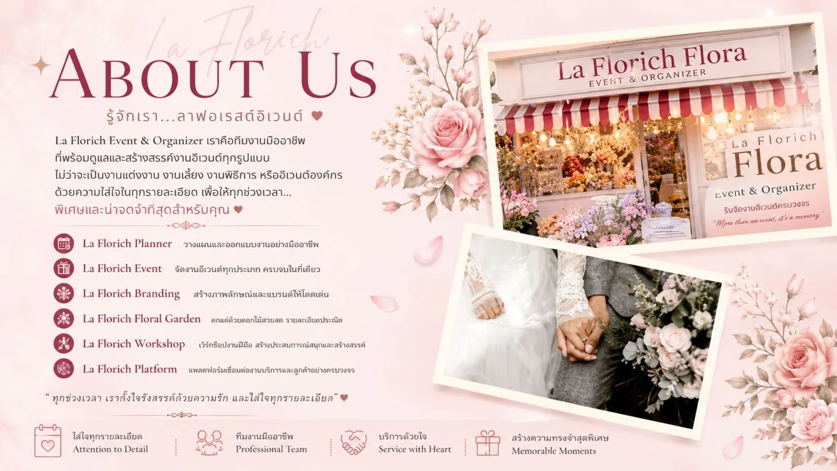 About Us รู้จัก La Florich Flora และธุรกิจในเครือ